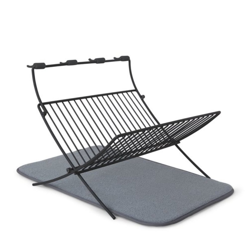 Umbra Xdry Folding Dish Rack with Drying Mat